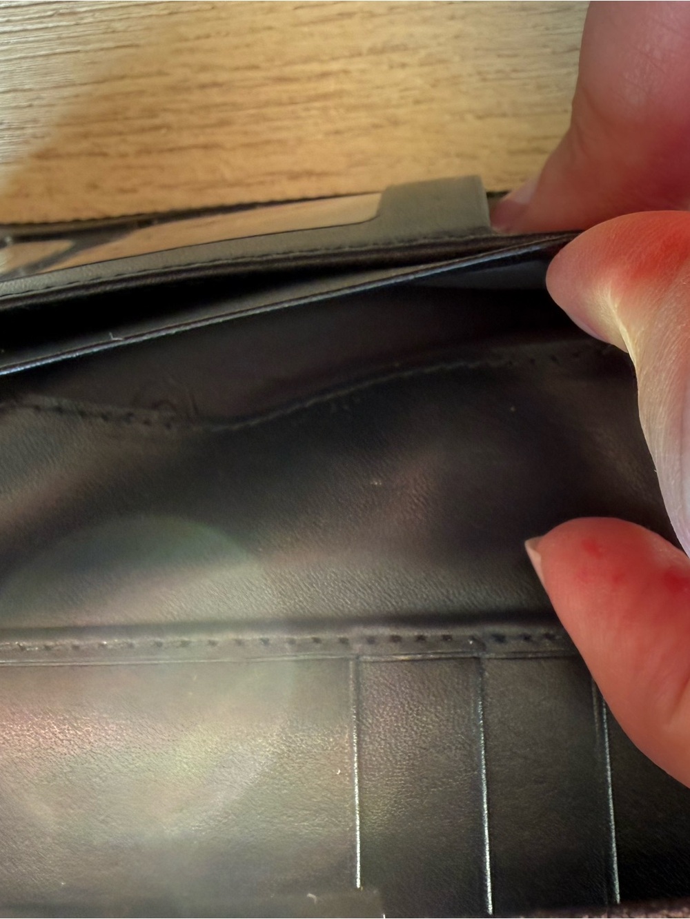 Coach Saffiano Leather Tri-Fold Wallet - Picture 8 of 12